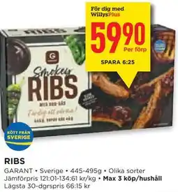 Willys Hemma RIBS erbjuda