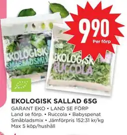 Willys Hemma EKOLOGISK SALLAD 65G erbjuda