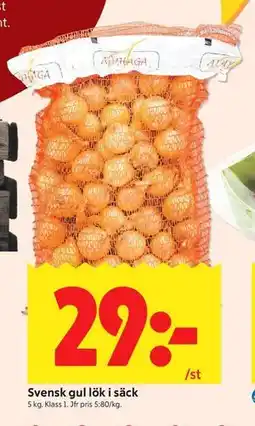 ICA Kvantum Svensk gul lök i säck erbjuda
