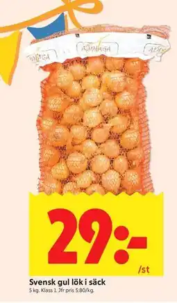 ICA Kvantum Svensk gul lök i säck erbjuda