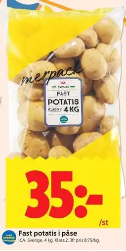 ICA Kvantum Fast potatis i påse erbjuda