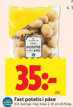 ICA Kvantum Fast potatis i påse erbjuda