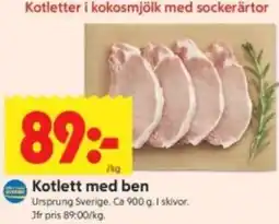ICA Kvantum Kotlett med ben erbjuda