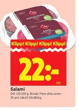 ICA Kvantum Salami erbjuda