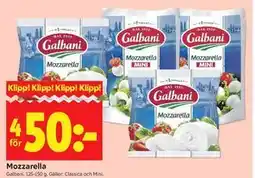 ICA Kvantum Mozzarella erbjuda