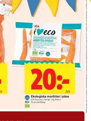 ICA Kvantum Ekologiska morötter i påse erbjuda