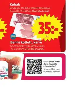 ICA Nära Benfri kotlett, karré erbjuda