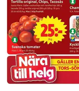ICA Nära Svenska tomater erbjuda