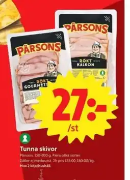 ICA Nära Tunna skivor, Medlemspris erbjuda