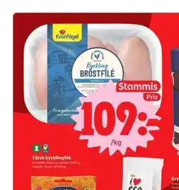ICA Nära Färsk kycklingfilé, Medlemspris erbjuda
