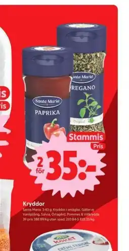 ICA Nära Kryddor, Medlemspris erbjuda