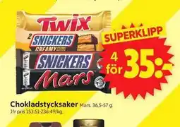 ICA Supermarket Chokladstycksaker erbjuda