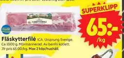 ICA Supermarket Fläskytterfilé erbjuda