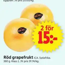 ICA Supermarket Röd grapefrukt erbjuda