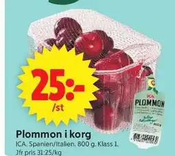 ICA Supermarket Plommon i korg erbjuda