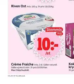 ICA Supermarket Crème Fraiche, Medlemspris erbjuda