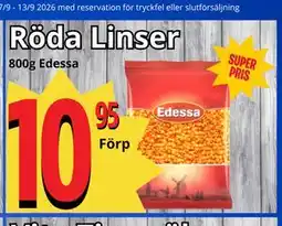 Supergrossen Röda Linser erbjuda