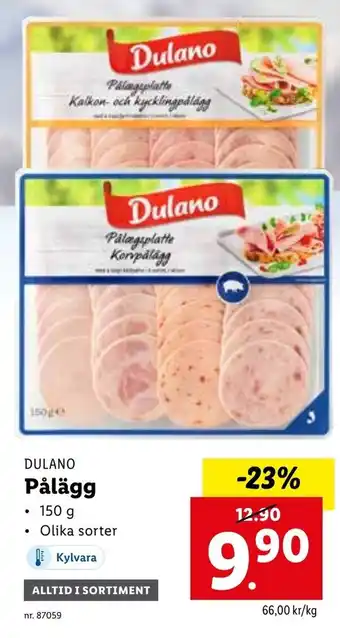 Lidl Dulano Pålägg 150g erbjuda