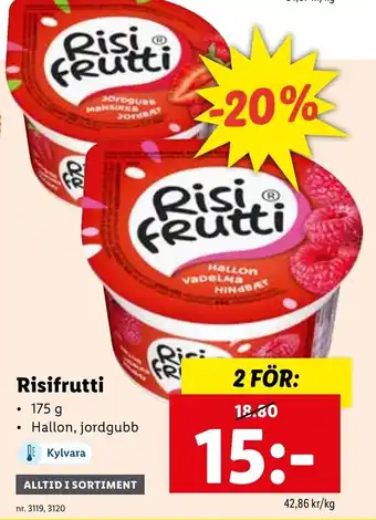 Lidl Risifrutti 175g erbjuda