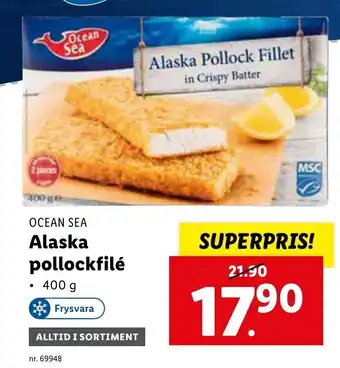 Lidl Ocean Sea Alaska pollockfilé 400g erbjuda