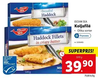 Lidl Ocean Sea Koljafilé 500g erbjuda
