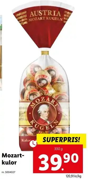 Lidl Mozartkulor 330g erbjuda