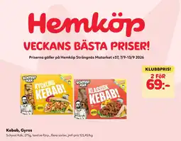 MatArket Schysst Kåk Kebab erbjuda