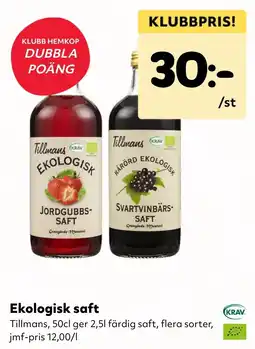 MatArket Tillmans saft erbjuda