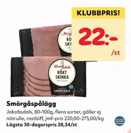 MatArket Jakobsdals smörgåspålägg erbjuda