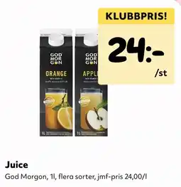MatArket God Morgen juice erbjuda