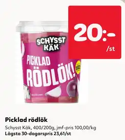 MatArket Schysst Käk picklad rödlök erbjuda