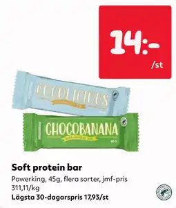 MatArket Powerking soft protein bar erbjuda