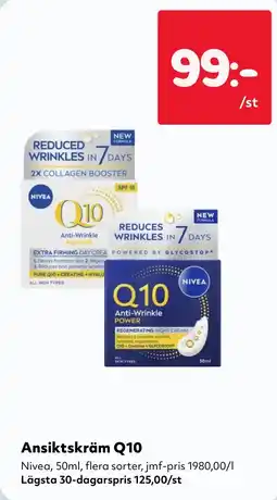 MatArket Nivea Ansiktskräm Q10 erbjuda