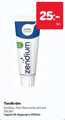 MatArket Zendium tandkräm erbjuda