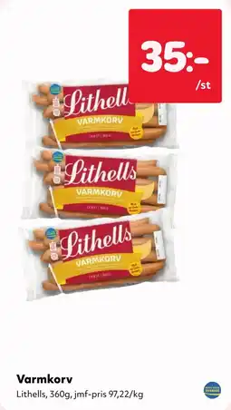 MatArket Lithells varmkorv erbjuda