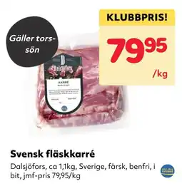 MatArket Dalsjöfors fläskkarré erbjuda