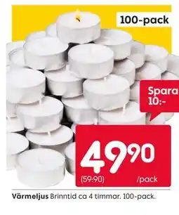 Rusta Värmeljus erbjuda