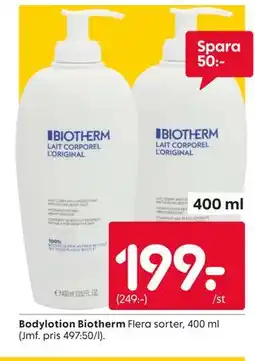 Rusta Bodylotion Biotherm erbjuda