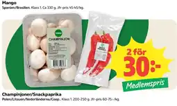 Coop Champinjoner/snackpaprika erbjuda