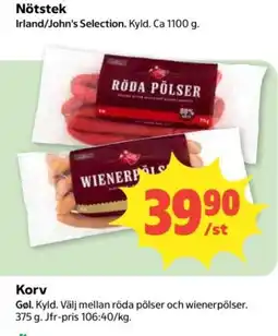 Coop John's Selection Röda Pölser erbjuda