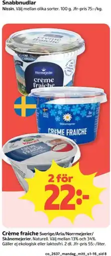Coop Crème fraiche erbjuda