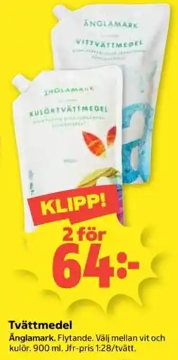 Coop Ånglamark tvättmedel erbjuda