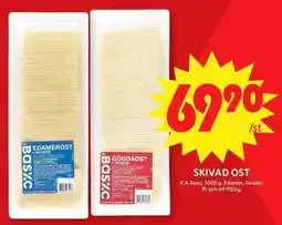 ICA Maxi Ica basic skivad ost erbjuda