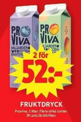 ICA Maxi Proviva fruktdryck erbjuda