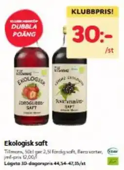Östenssons Kilbom ekologisk saft erbjuda