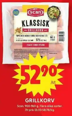 ICA Maxi Scan grillkorv erbjuda