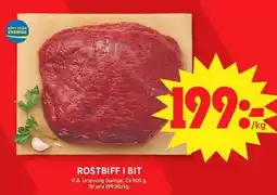 ICA Maxi Rostbiff i bit erbjuda