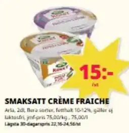 Tempo Arla smaksatt crème fraiche erbjuda