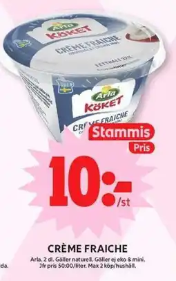 ICA Maxi Arla crème fraiche erbjuda