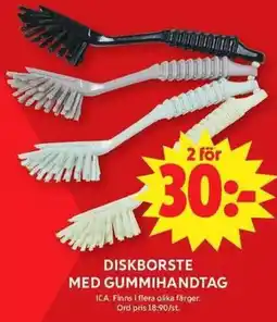 ICA Maxi Diskborste med gummihandtag erbjuda